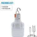 1PC Outdoor USB Rechargeable LED Lamp Bulbs 60W Emergency Light Hook Up Camping Fishing Portable Lantern Night Lights LT014